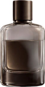 A broad eau de toilette flacon, filled to a third